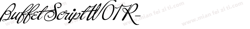 Buffet Script W01 R字体转换